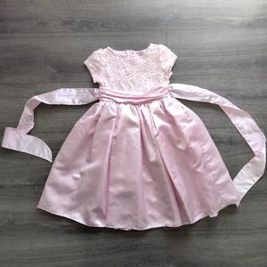 Princess Kloset Girls Size 4 Short Sleeve Pink Special Occasion Party Dress